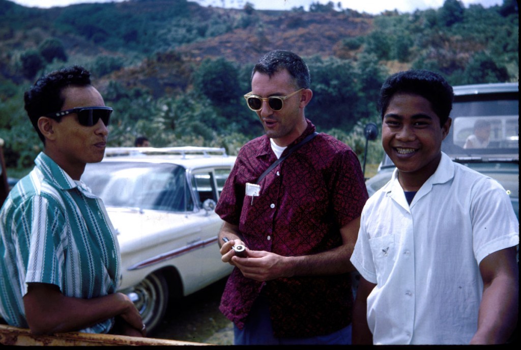 Taka with a young Bill McGarry and another Xavier student, William Eperiam, in Wene, Kiti in the mid-60s